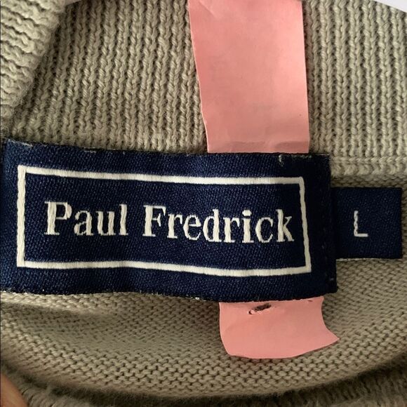 Paul Fredrick Men's Gray Supima Cotton Sweater Size L - Picture 6 of 8